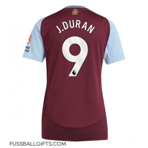 Aston Villa Jhon Duran #9 Fußballbekleidung Heimtrikot Damen 2024-25 Kurzarm